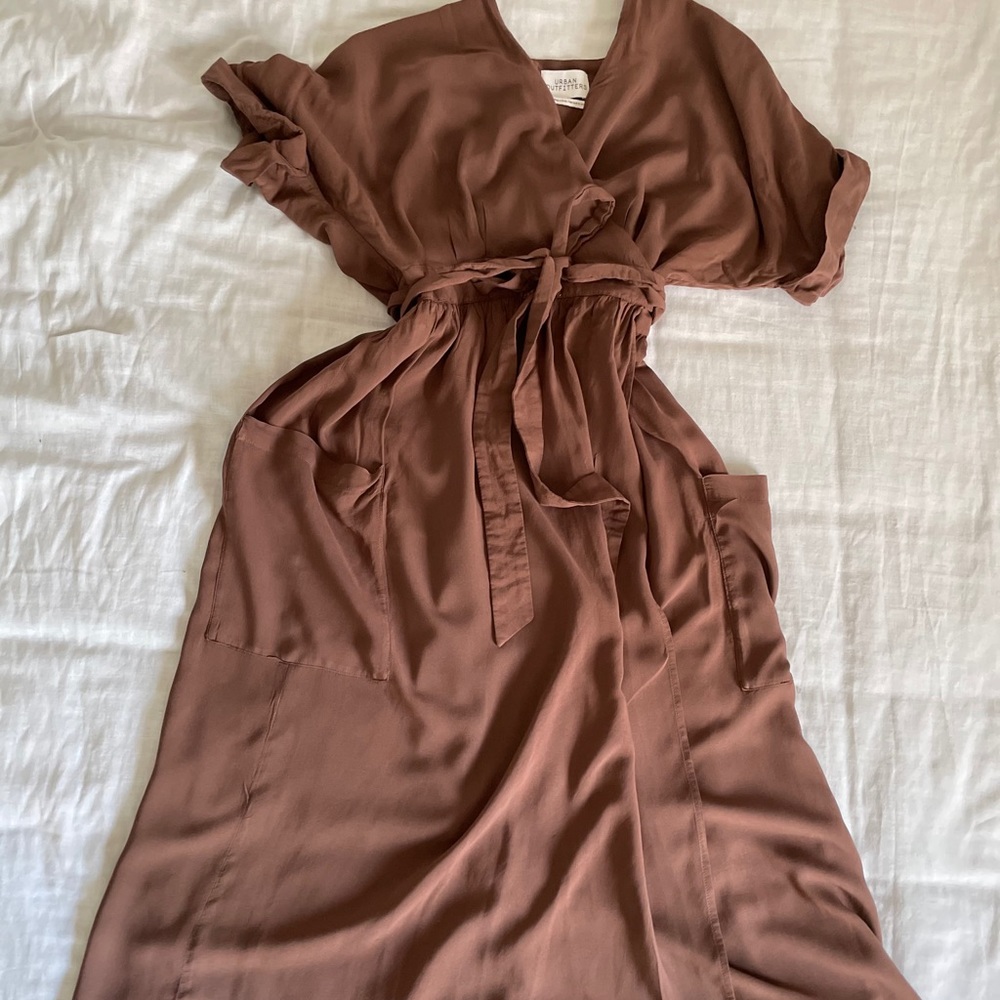 Urban Outfitters mauve/dusty purple wrap dress